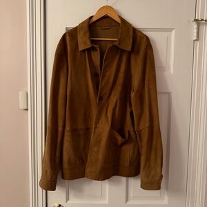 Mango Men's Brown Suede Jacket